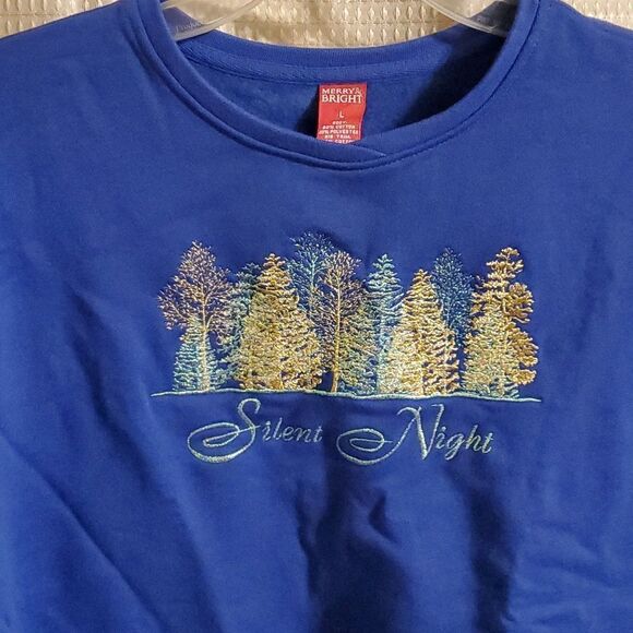 Merry bright sweatshirt  L new - Picture 3 of 7